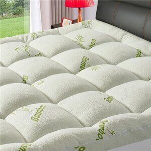 New Premium Viscose Made from Bamboo Queen Size Mattress Topper Back Pain, 1200